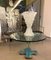 Große schillernde Rostrato Tischlampe aus Muranoglas, 1980 12