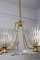 Art Deco Brass Mounted Murano Glass Chandelier attributed to Ercole Barovier, 1940, Image 11