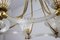 Art Deco Brass Mounted Murano Glass Chandelier attributed to Ercole Barovier, 1940 9