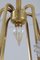 Art Deco Brass Mounted Murano Glass Chandelier attributed to Ercole Barovier, 1940 10