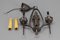 Gothic Revival Style Wrought Iron Chandelier with Knight, 1950s 15