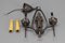 Gothic Revival Style Wrought Iron Chandelier with Knight, 1950s, Image 15