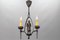 Lámpara de araña de estilo gótico renacentista de hierro forjado con caballero, años 50, Imagen 7