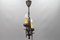Gothic Revival Style Wrought Iron Chandelier with Knight, 1950s, Image 8