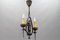 Gothic Revival Style Wrought Iron Chandelier with Knight, 1950s 12