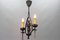 Gothic Revival Style Wrought Iron Chandelier with Knight, 1950s 11