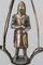 Lampadario in ferro battuto in stile neogotico con cavaliere, anni '50, Immagine 4