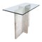 Italian Modern Rectangular Console Table in Glass and Cement, 1980s 1