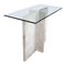 Table Console Rectangulaire Moderne en Verre et Ciment, Italie, 1980s 1