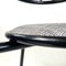Italian Modern Black Metal and Grey Fabric Chairs with Round Seats, 1980s, Set of 10 11