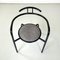 Italian Modern Black Metal and Grey Fabric Chairs with Round Seats, 1980s, Set of 10 8
