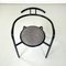 Italian Modern Black Metal and Grey Fabric Chairs with Round Seats, 1980s, Set of 10, Image 8