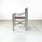 Italian Modern Brown Leather Chairs with Chromed Steel Structure, 1970s, Set of 4, Image 5