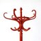 Italian Modern Red Wooden Floor Coat Hanger, 1970s, Image 5