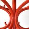 Italian Modern Red Wooden Floor Coat Hanger, 1970s, Image 7