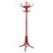 Italian Modern Red Wooden Floor Coat Hanger, 1970s 1