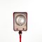Lámpara de mesa italiana moderna ajustable de metal rojo atribuida a Cimini Lumina, años 80, Imagen 9