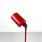 Lámpara de mesa italiana moderna ajustable de metal rojo atribuida a Cimini Lumina, años 80, Imagen 7