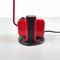 Lampada da tavolo Daphine moderna regolabile in metallo rosso attribuita a Cimini Lumina, Italia, anni '80, Immagine 12