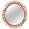 Miroir Spring Mid-Century Rond en Rotin, Osier et Bambou, Italie, 1960s 1