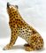 Ceramic Glazed Handpainted Leopard Sculpture, 1950s 4