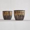 Art Deco Planters with Floral Decor, 1920s-1930s, Set of 2 3