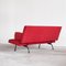 Modell 447 Sofa aus Rotem Stoff Wim Rietveld für Gispen zugeschrieben, 1950er 7