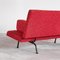 Modell 447 Sofa aus Rotem Stoff Wim Rietveld für Gispen zugeschrieben, 1950er 8