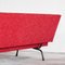Modell 447 Sofa aus Rotem Stoff Wim Rietveld für Gispen zugeschrieben, 1950er 9