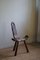 Antique French Wabi Sabi Style Carved Wood Tripod Chair, 1900s 8