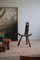Antique French Wabi Sabi Style Carved Wood Tripod Chair, 1900s 2