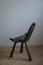 Antique French Wabi Sabi Style Carved Wood Tripod Chair, 1900s 4