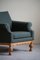 Mid-Century Danish Modern Lounge Chair in Oak & Green Bouclé, 1950s 5