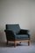 Mid-Century Danish Modern Lounge Chair in Oak & Green Bouclé, 1950s 9