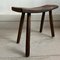 Hungarian Rustic Milking Stool with Curved Seat 3