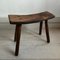 Hungarian Rustic Milking Stool with Curved Seat 8