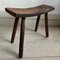 Hungarian Rustic Milking Stool with Curved Seat 1