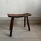 Hungarian Rustic Milking Stool with Curved Seat 9
