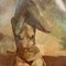 Figura desnuda contemplativa, siglo XX, pintura al óleo, enmarcada, Imagen 2