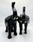 Vintage Leather Elephant Sculpture Figure, 1960s, Set of 2 4