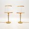 Vintage Chrome and Brass Table Lamps , 1970, Set of 2 2