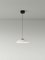 Small White Headhat Plate Pendant Lamp by Santa & Cole 4