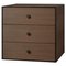 49 Smoked Oak Frame Box with 3 Drawers by Lassen, Image 1