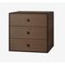 49 Smoked Oak Frame Box with 3 Drawers by Lassen 2