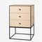 49 Oak Frame Sideboard with 3 Drawers by Lassen, Image 2