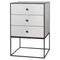 49 Light Grey Frame Sideboard with 3 Drawers by Lassen 1