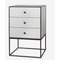 49 Light Grey Frame Sideboard with 3 Drawers by Lassen 2