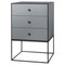 49 Dark Grey Frame Sideboard mit 3 Schubladen by Lassen 1