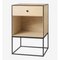 49 Smoked Oak Frame Sideboard with 1 Drawer by Lassen 3