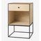 49 Smoked Oak Frame Sideboard with 1 Drawer by Lassen, Image 3